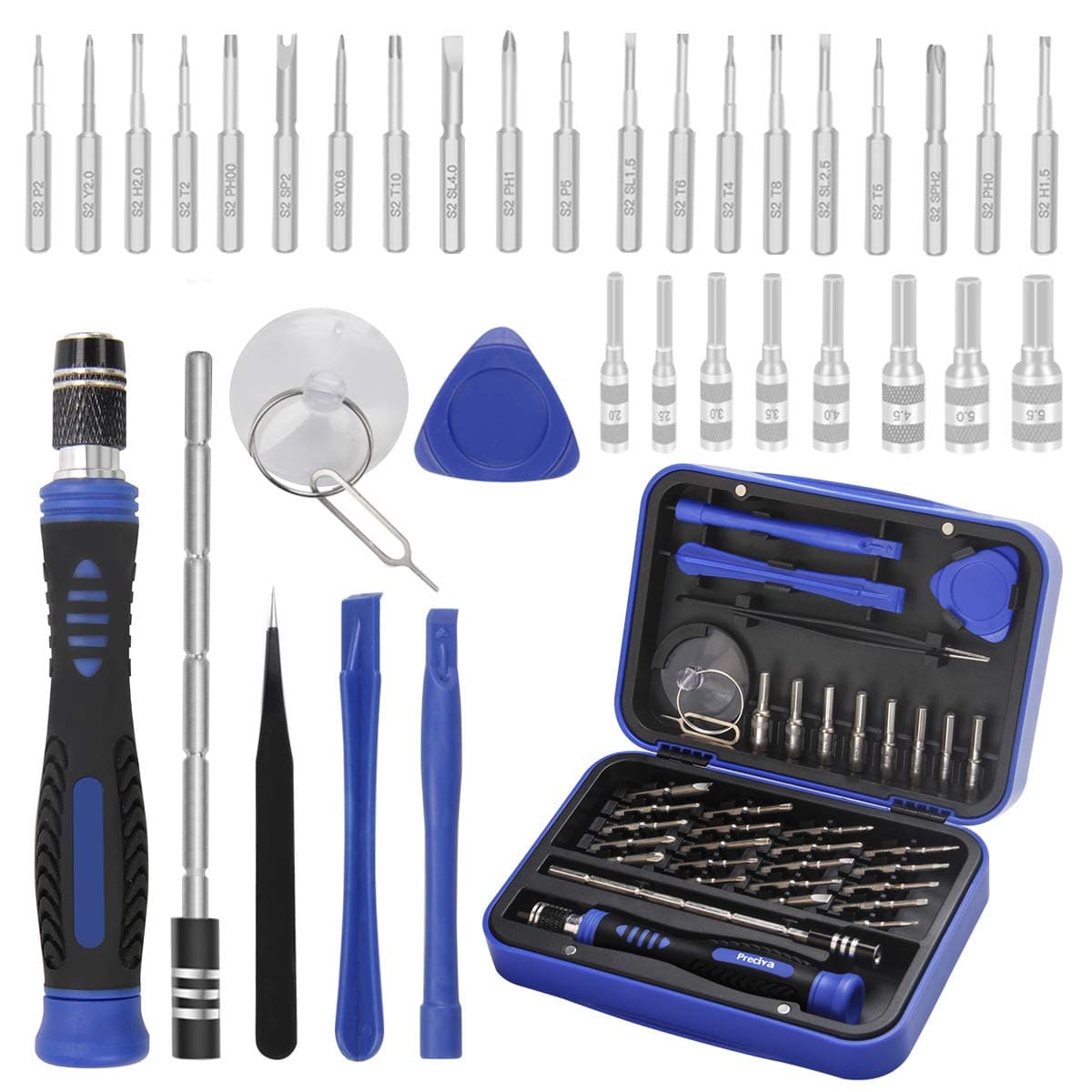 36 in 1 Magnetic Precision Screwdriver Set, Preciva Multi-Functional Electronics Precision Telephone Repair Tool Kit with Magnetic Case for iPhone, PC, Watch,Toys, etc. etc.
