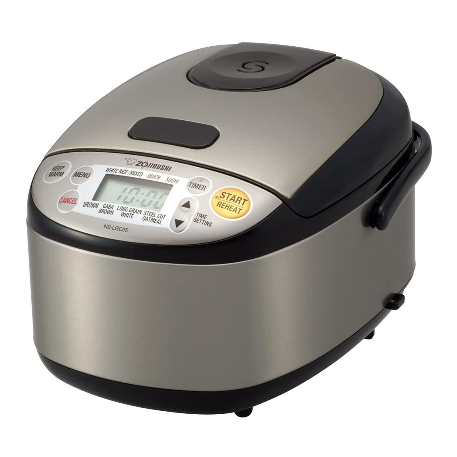 Micom 3-Cup Compact Size, Multiple Settings, Stainless Steel Made, Built-In Retractable Power Cord and Easy to Transport Rice Cooker and Warmer