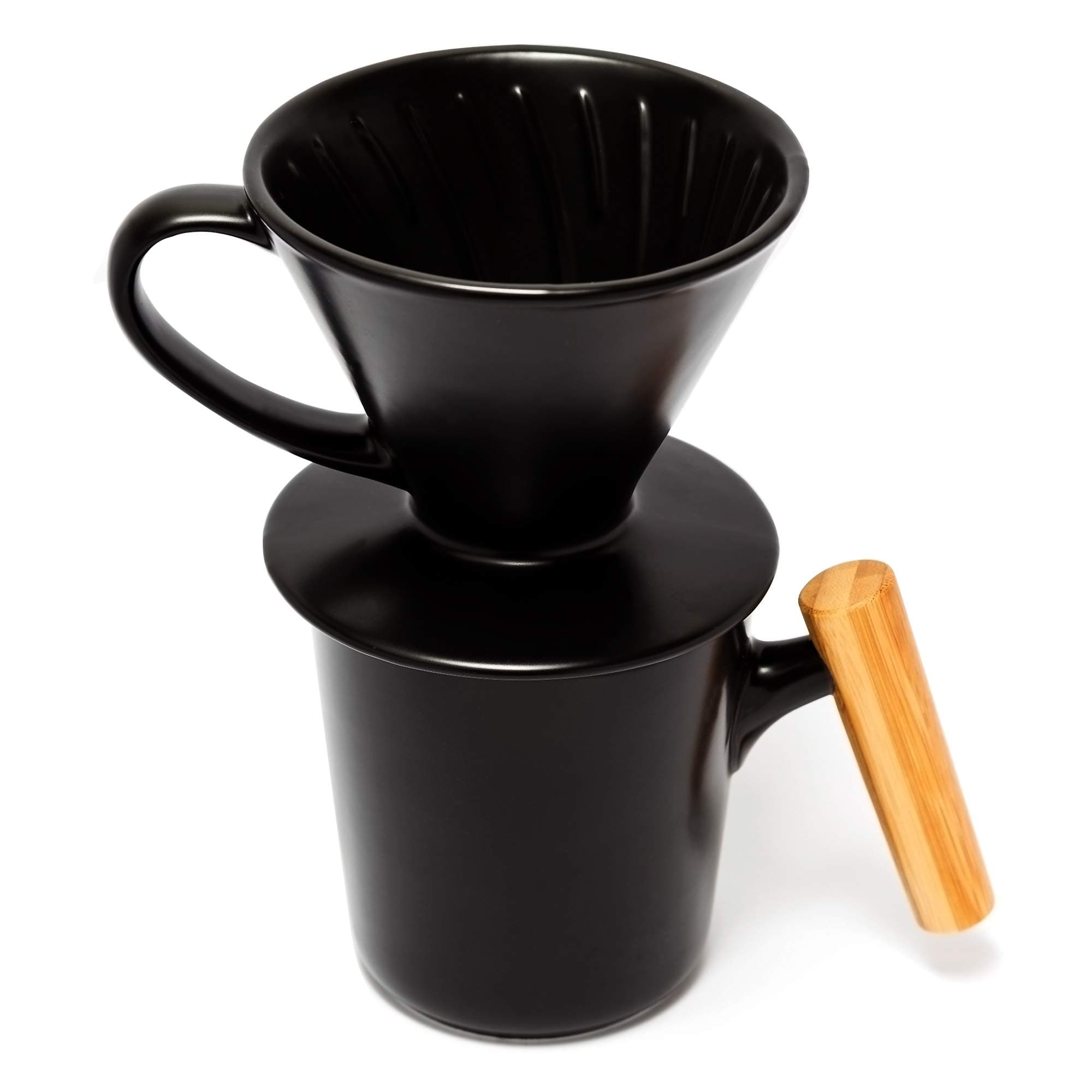 Pour Over Coffee Dripper - Ceramic Brewer Coffee Maker - One Cup Coffee Dripper - Clever Сoffee - Easy for Coffee & Tea