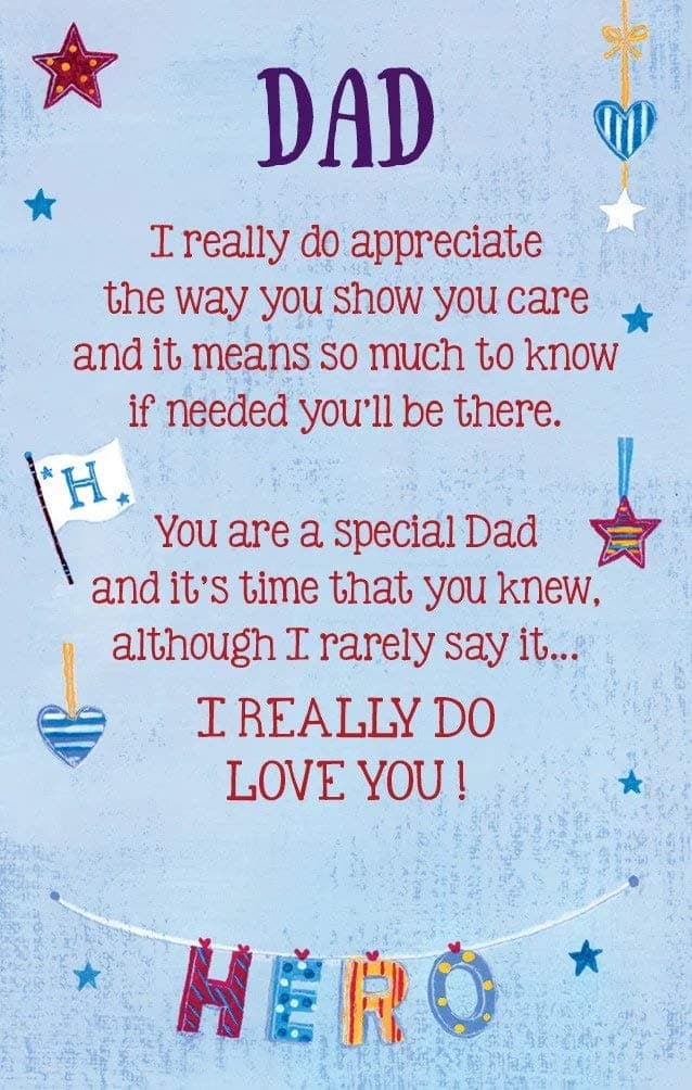 Keepsake Card & Envelope 3.5" x 2" - Dad