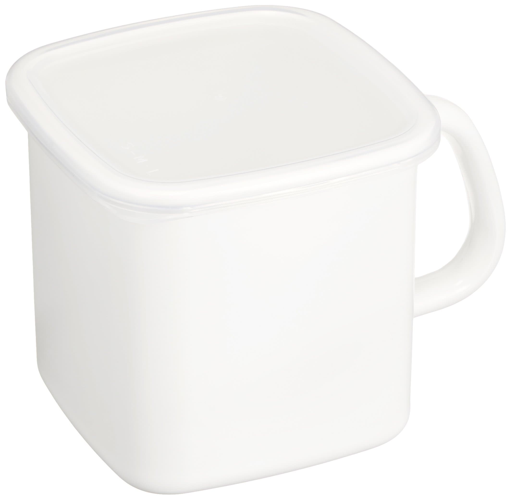 Enamel Storage Box with Handle/1.2 Litre/imported from Japanese