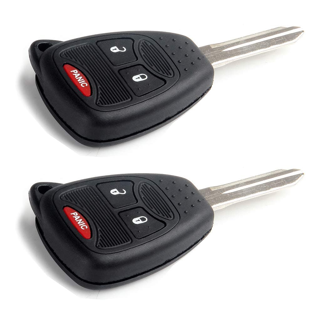 ZENITHIKE Replacement Keyless Entry for S-mart Proximity Remote Key Fob Uncut Ignition Keyless 3 buttons with Key Blade 04 05 06 07 08 09 10 11 12 for C-hrysler for J-eep for D-odge X 2 ship From USA