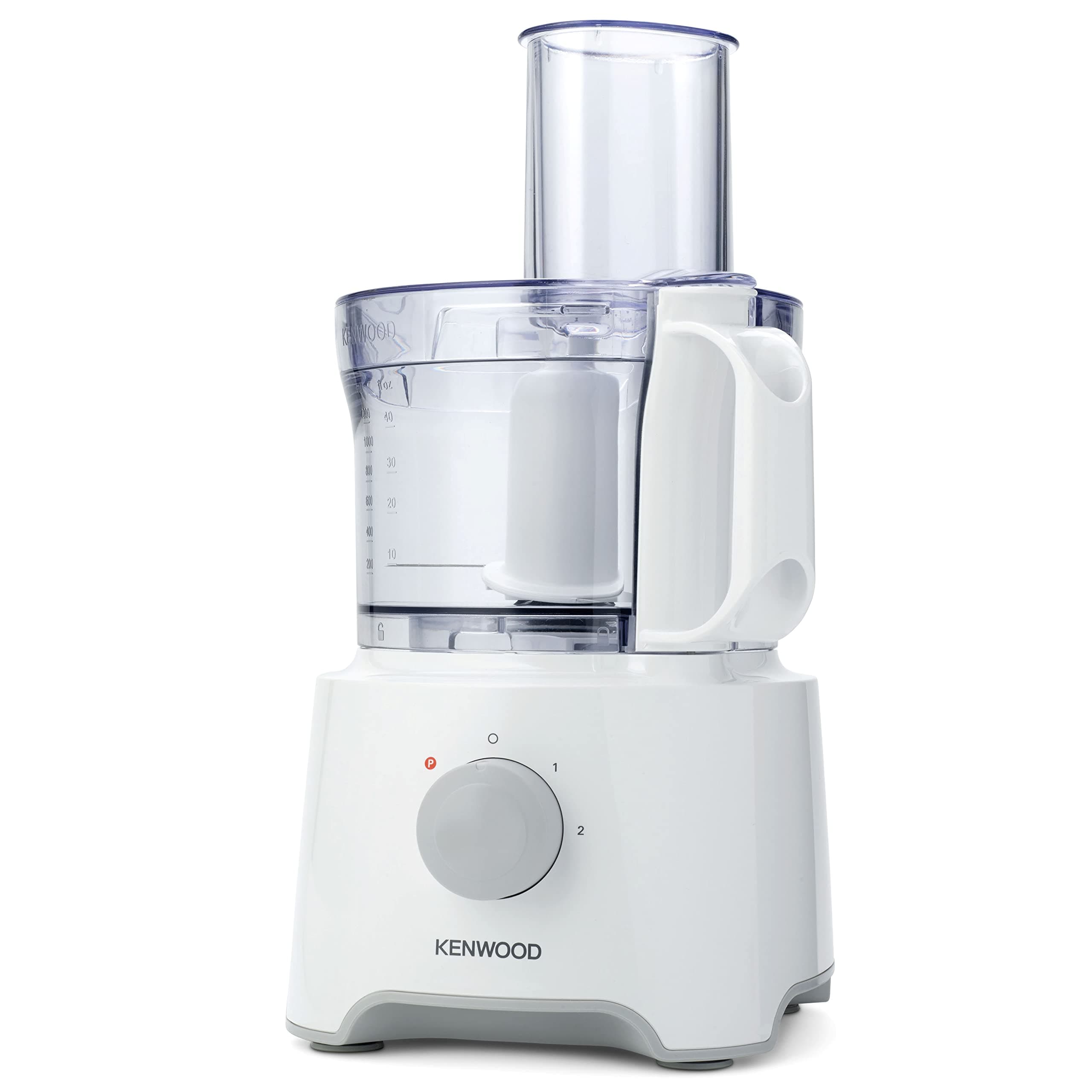 Kenwood Food Processor 800W Multi-Functional With Reversible Stainless Steel Disk, Blender, Whisk Fdp301Wh White