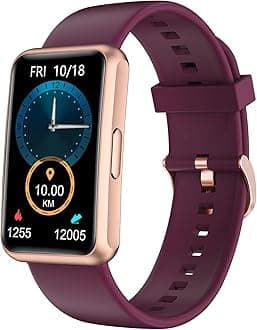 – HUAKUA Pedometer Watch (No Bluetooth,No App) 1.47inch Touch Screen Smart Watch Fitness Tracker Step Counter Watch with Step Tracker,Calorie Tracker,Sleep Monitor,Alarm Clock,Waterproof IP68,Stopwatch