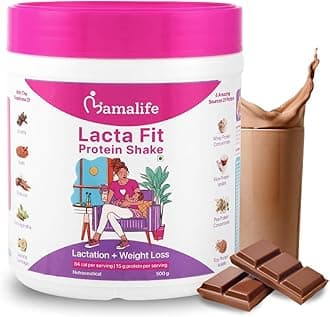 - Mamalife Lacta Fit Protein Powder Shake for Feeding Mothers. Postpartum Weight Loss, Better Lactation, Less Body Pain. Whey & Plant Protein Blend. Serving Size 25g. Total 500g per unit. Pack of 1.