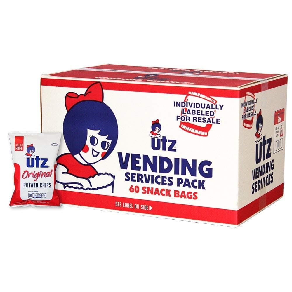 Regular Crispy Potato Chips Made from Fresh Potatoes, Original, 1 Oz (Pack of 60)