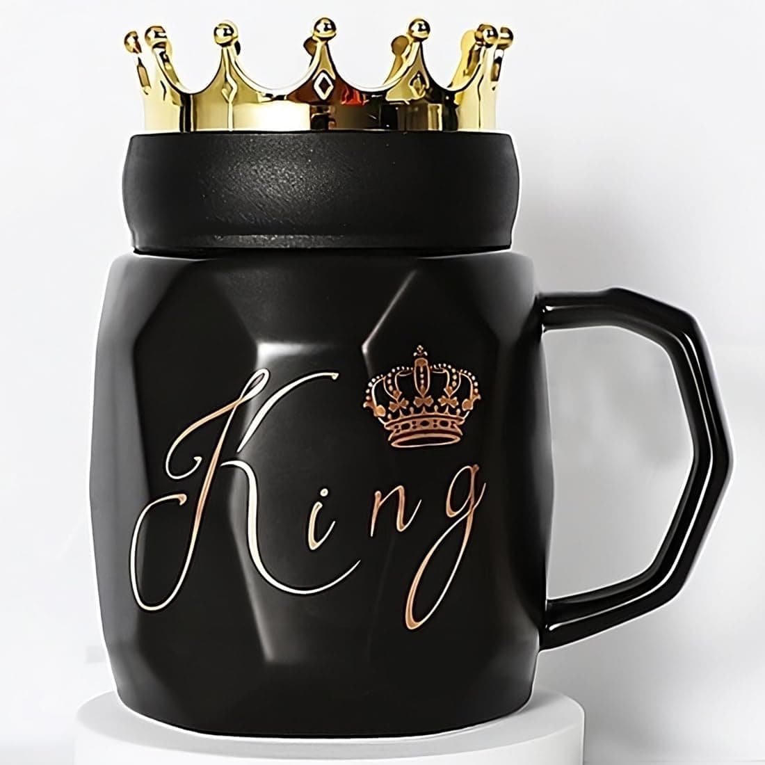 Ceramic King Mug Crown Mug Tea Coffee Cup Pack of 1 450 ml Birthday Gift for Brother Son Husband Father Boyfriend Fiance Gift for Friends Premium Mugs