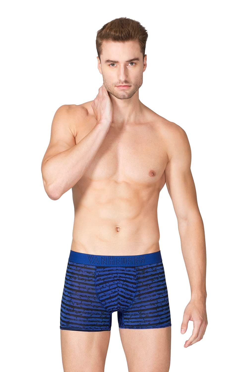 Men Breathable AIR Series Active Trunks - Polyamide Elastane - Swift Dry, 4-Way Stretch_40048_Blue APM03_XL
