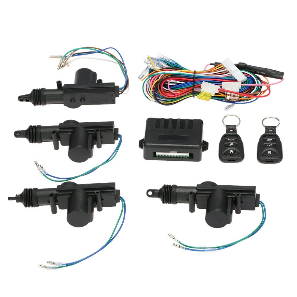 - Geevorks Universal Car Keyless Entry System Kit,4PCS 12V Car Door Lock Actuator with Remote,Central Locking System Car,Remote Central Door Locking System