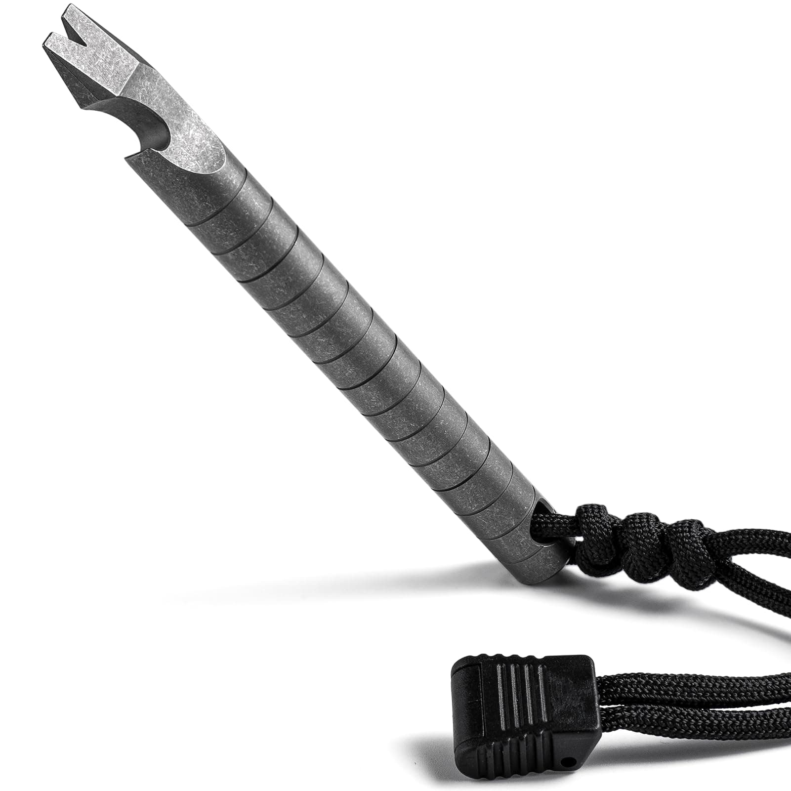 Titanium Multi-Tool Bar, EDC Pliver, Small Tool, Bottle Opener, Screwdriver Ruler, Pocket Tool, Everyday Portable (Gray, Large)