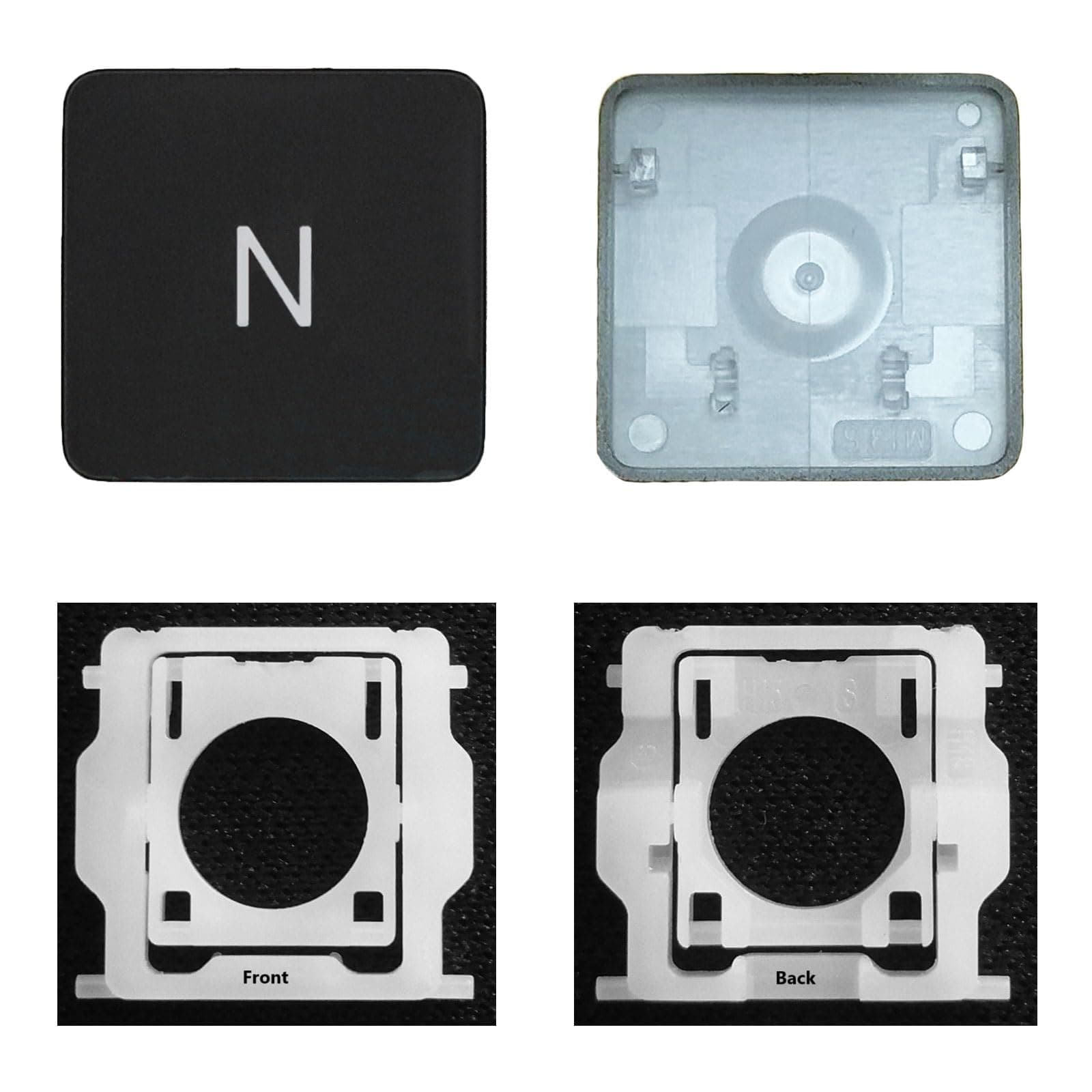 Individual Key Cap with Hinge Replacement for (M1 M2) MacBook Pro A2141 A2251 A2289 A2338 A2442 A2485,Replace for MacBook Air A2179 A2337 A2681 Keyboard Keycap (N Key)