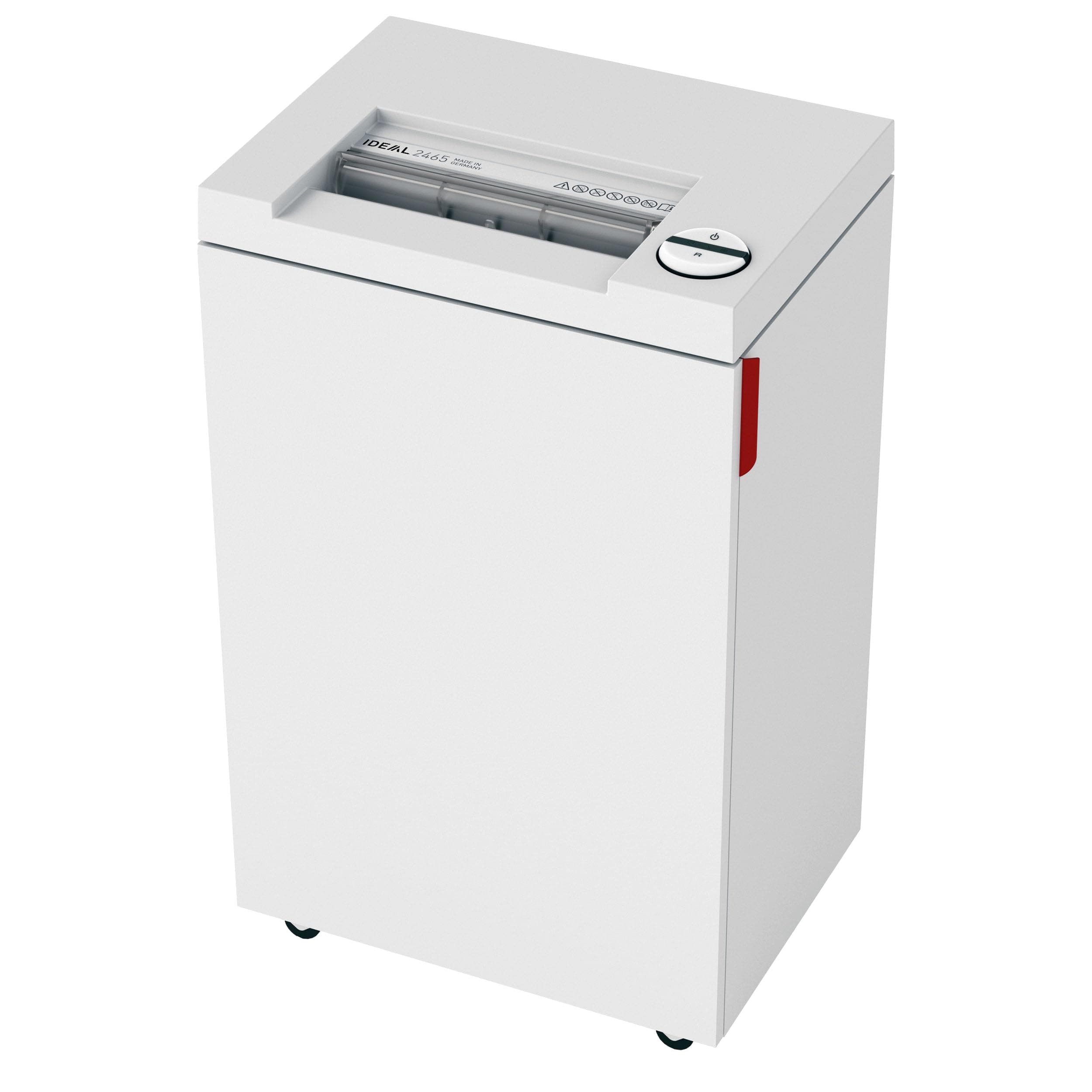 IDEAL 2465 Document Shredder, Security Level P-2, Strip Cutting 4 mm, 21 Sheet Capacity, 35 L Waste Bin