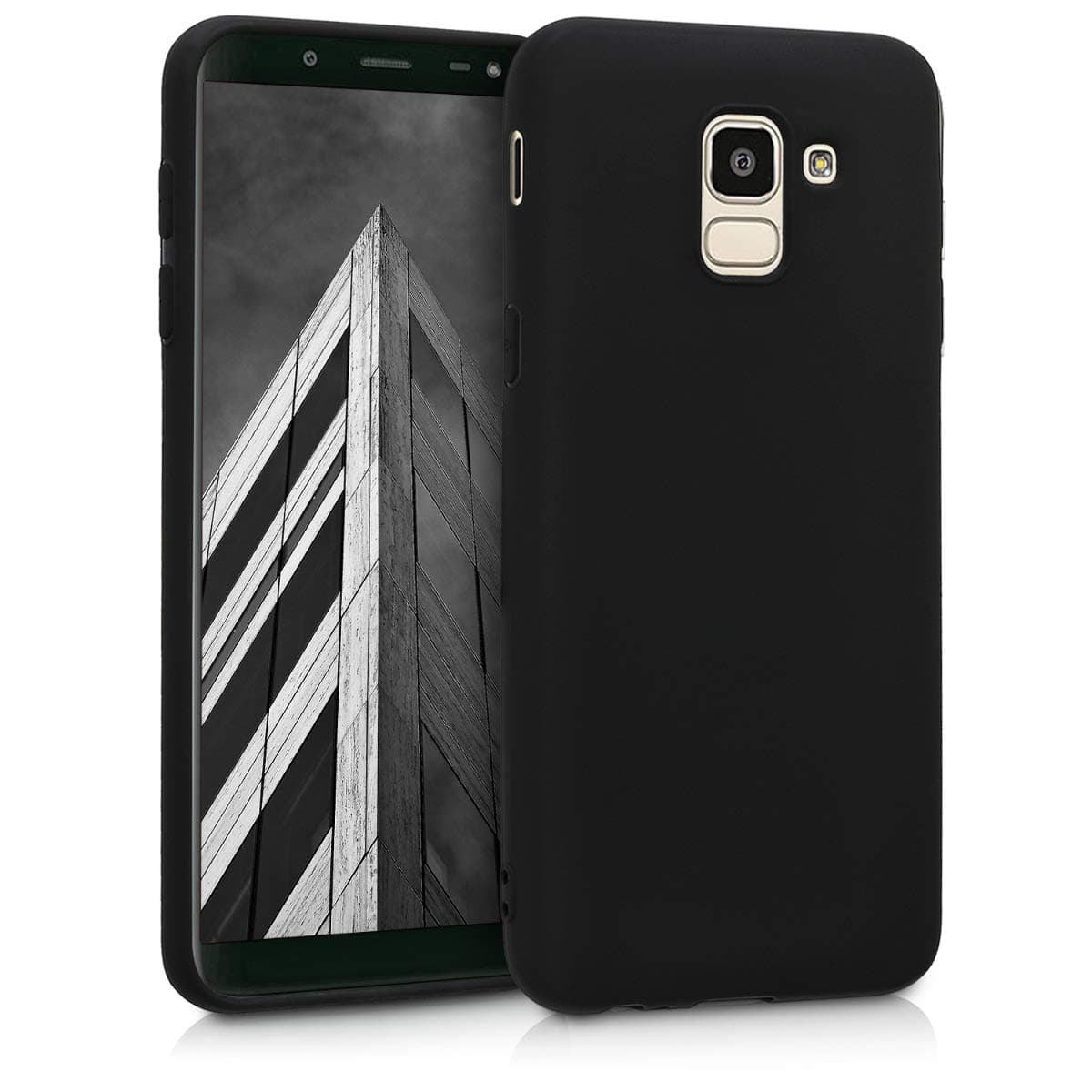 Case Compatible with Samsung Galaxy J6 Case - Soft Slim Protective TPU Silicone Cover - Black Matte