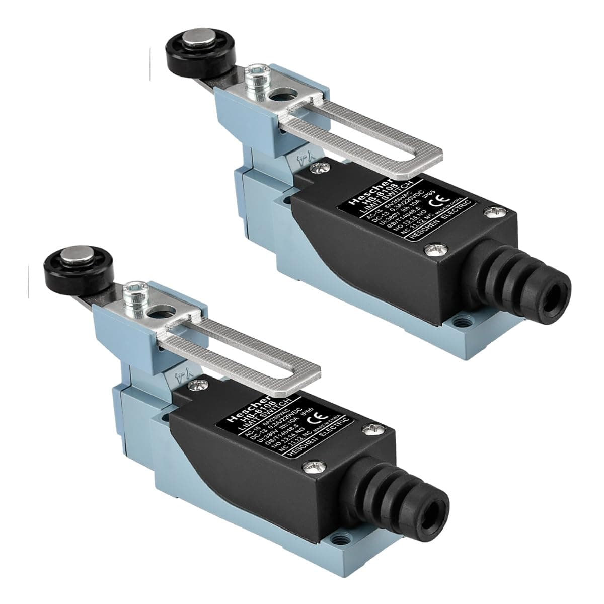 Heschen Limit switch HS-8108(TZ-8108) Adjustable Roller Lever 10A 250VAC SPDT Momentary for CNC Mill Plasma IP65 (2)
