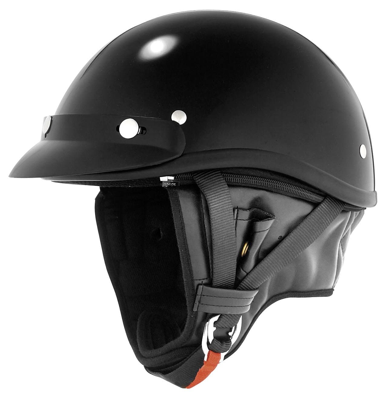 Skid Lid Helmets Classic Solid Touring Helmet , Size: Md, Primary Color: Black, Distinct Name: Black, Helmet Category: Street, Helmet Type: Half Helmets, Gender: Mens/Unisex XF64-6902