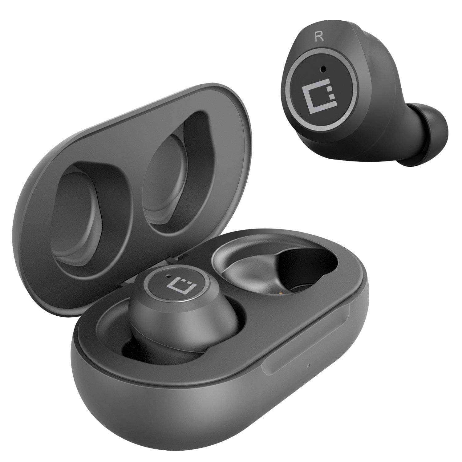 Wireless V5 Bluetooth Earbuds Compatible with Videocon Challenger V40CF with Charging case for in Ear Headphones. (V5.0 Black)