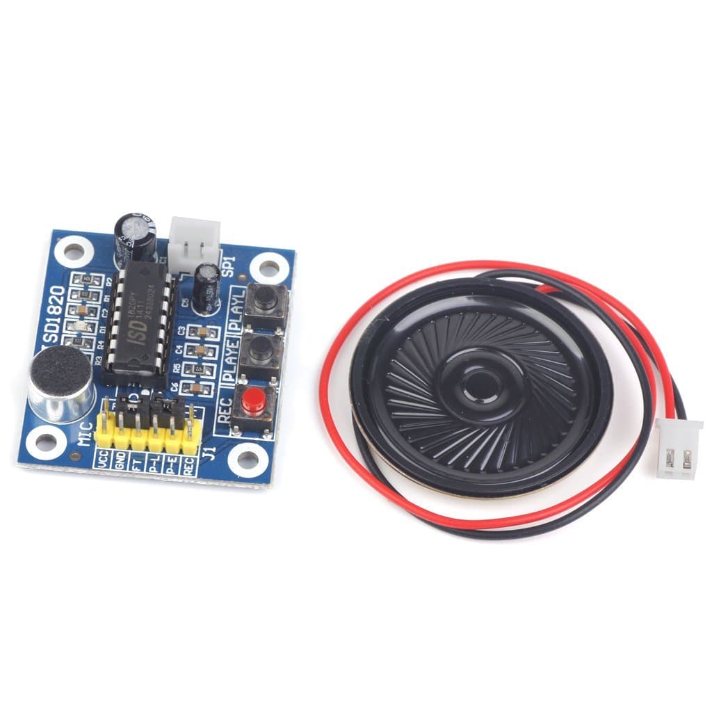 ISD1820 Voice Recorder Module with Speaker Module with On Board Mic and Speaker 3-5V Recorder Playback by Delson Electronics
