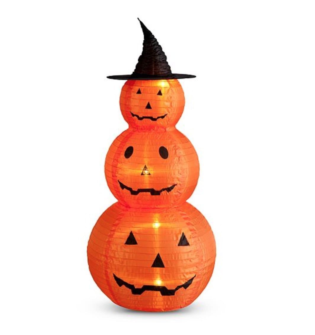 Lighted Pop-up Pumpkin Stack Halloween Decoration