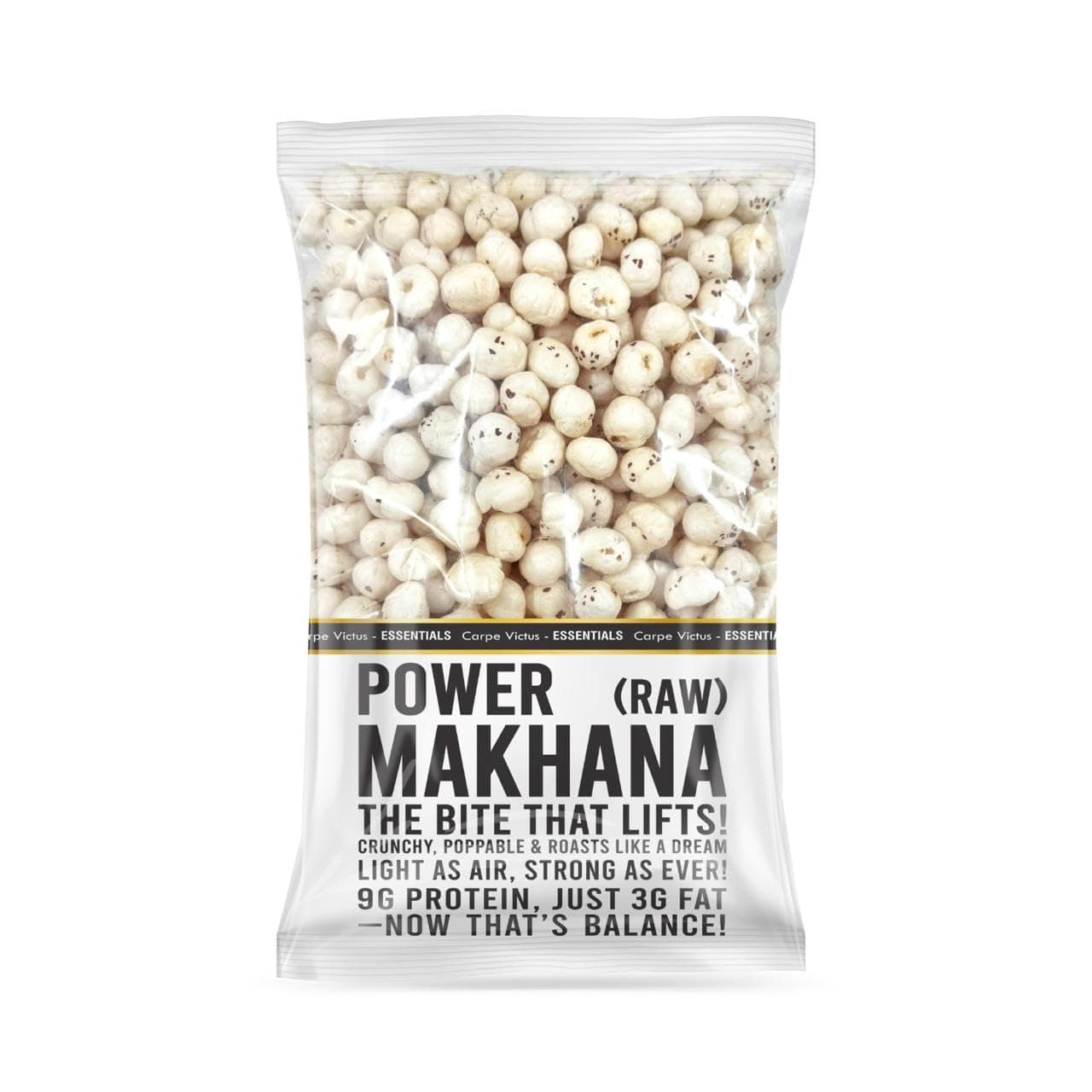 Carpe Victus Raw Makhana 100g | Premium Phool Makhana (Fox Nuts) | Lotus Seeds for Roasting & Cooking | Low Calorie Healthy Snack