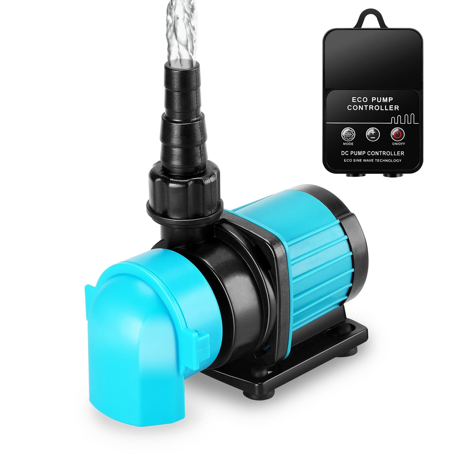 320GPH Mini Aquarium DC Water Pump with Controller, DC24V 12W Submersible Return Pump for Fish Tank,for 20g to 50g nano desktop Aquariums,Fountains,Sump,Hydroponic