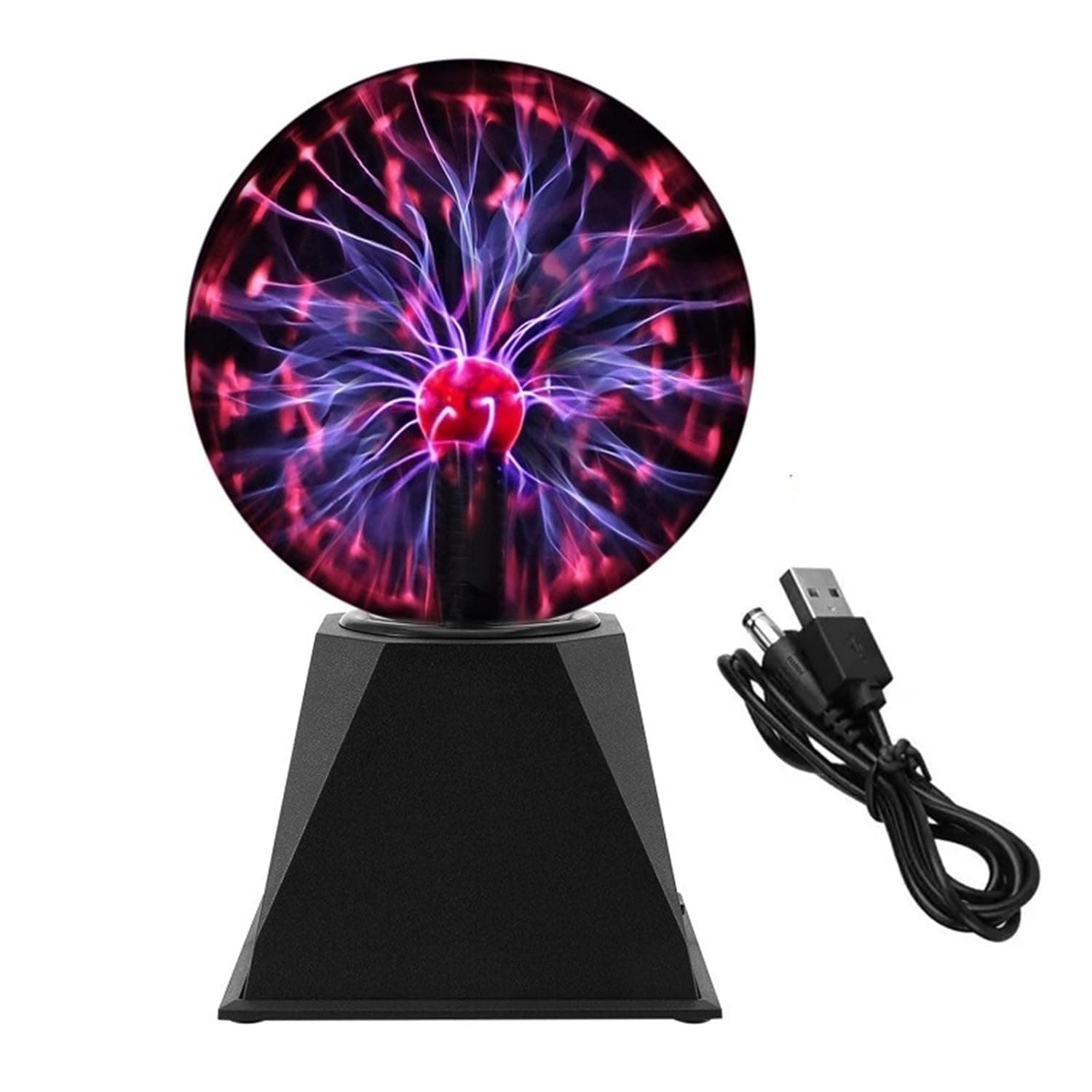 eWINNER Plasma Ball Touch Sensitive Nebula Sphere Globe Novelty Light Toy for Decorations/Kids/Bedroom/office (B)