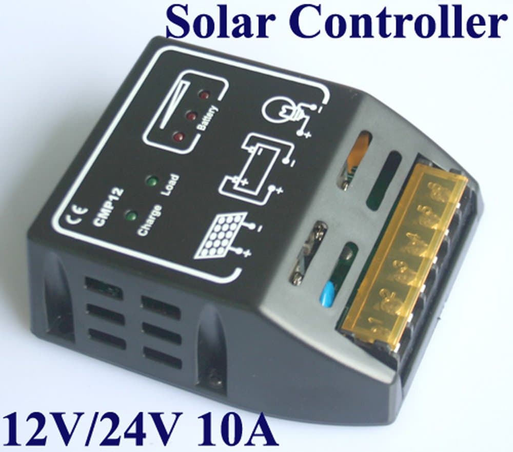 Solar charge controller, solar panel, battery regulator, safe protection, 10 A, 12 V/24 V