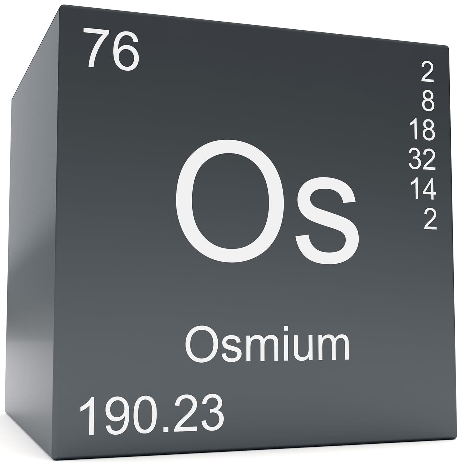 Moderock Osmium Metallic Element Periodic Table, Mirror-Finished Density Cube Collection, 99.95% Purity, Weight 21.5g/21.5g (Os Cubic 10mm/0.39 inches)
