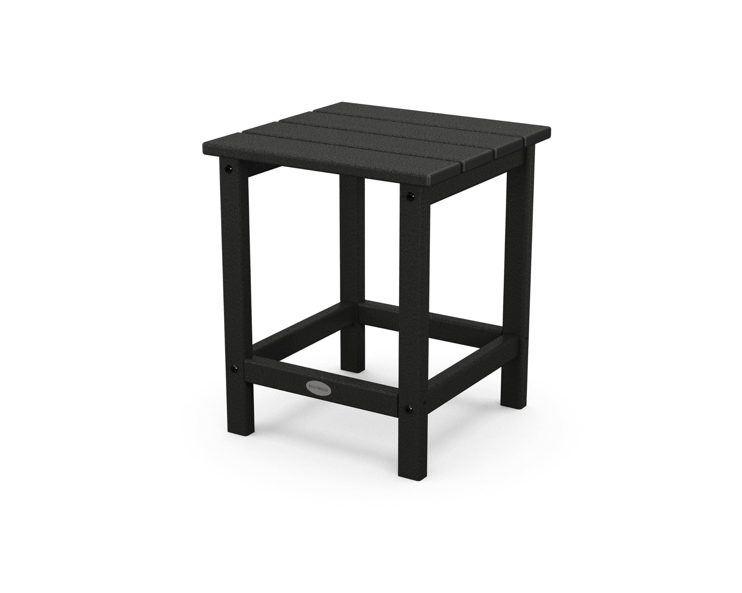 POLYWOOD ECT18BL Long Island 18" Side Table, Black