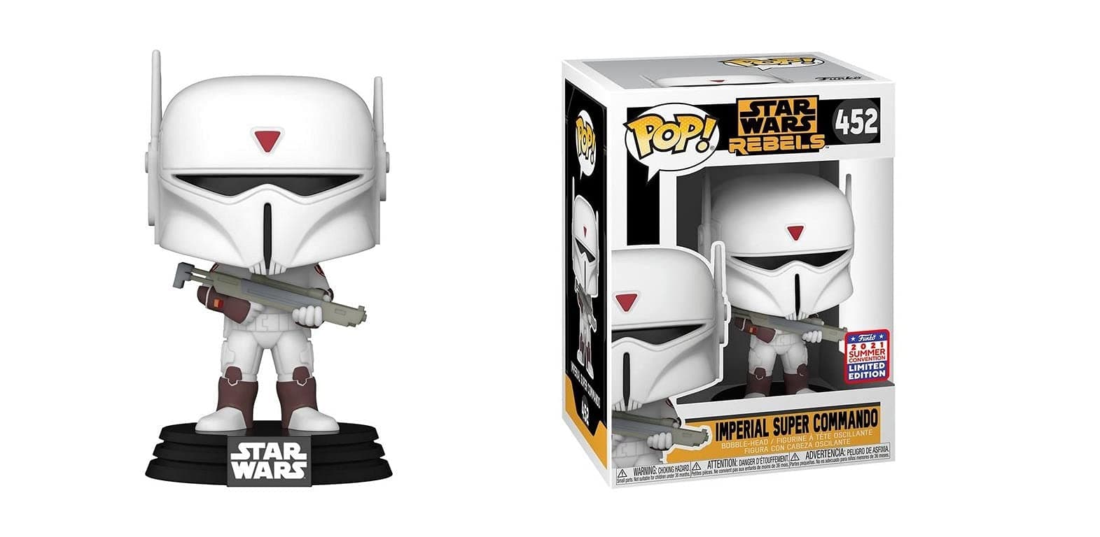 Funko Pop! Star Wars: Rebels- Imperial Super Commando (Wh) (Sdcc'21), Action Figure - 55911, Multi Color