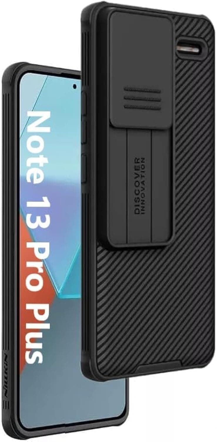 Case for Xiaomi Redmi Note 13 Pro Plus Case, nillkin CamShield case Protective Cover with Camera Protector Hard PC Ultra Thin Anti-Scratch Phone Case For Xiaomi Redmi Note 13 Pro+ 5G Black (Black)