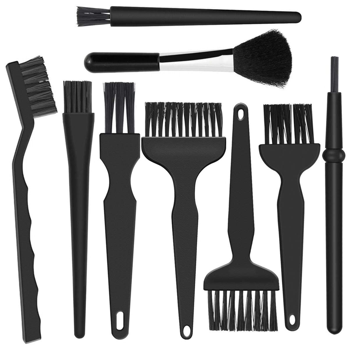 NA 9 PCS Anti Static Brushes Keyboard Cleaning Kit Multi-Purpose Brush ESD Brush for Keyboard, PC Motherboards, Camera, Tablet, Fan, Sofa, Window Gap