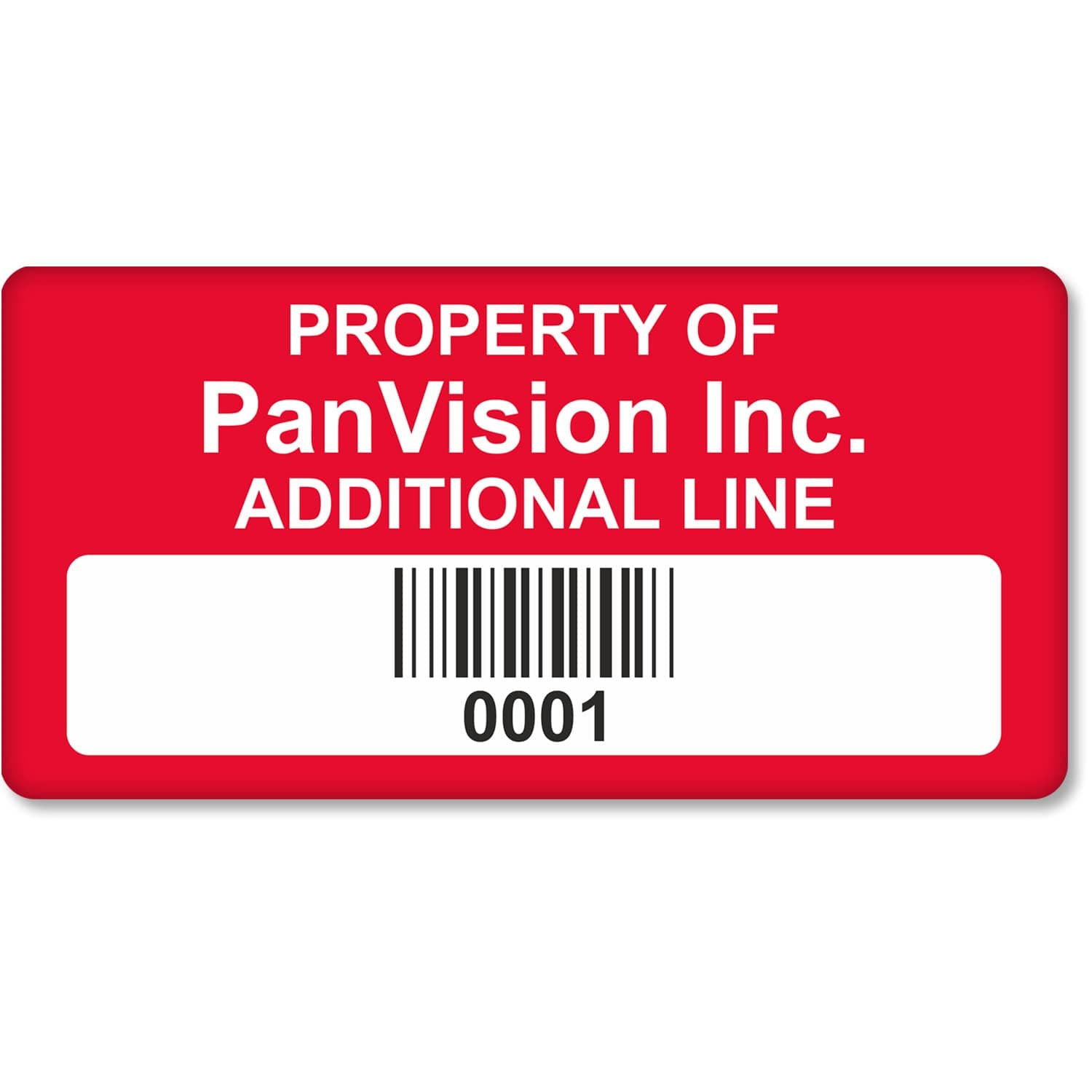 MyAssetTag Custom Asset Labels with Barcode - Property ID Labels | 0.75" x 1.5" 100% Aluminum Foil Tags with High-Bond Acrylic Adhesive, Pack of 100, Made in USA