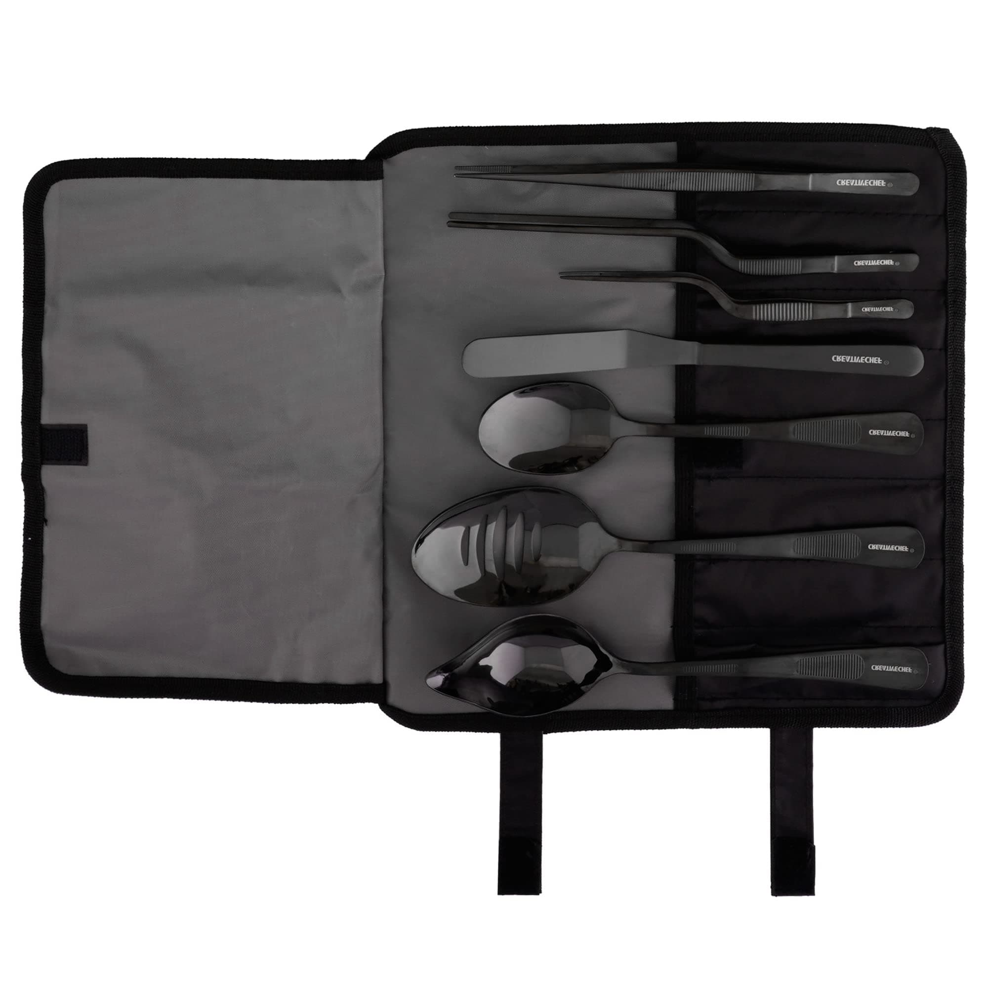 CREATIVECHEF Professional Chef Plating Kit, 7 Piece Culinary Plating Set, Black, Stainless Steel