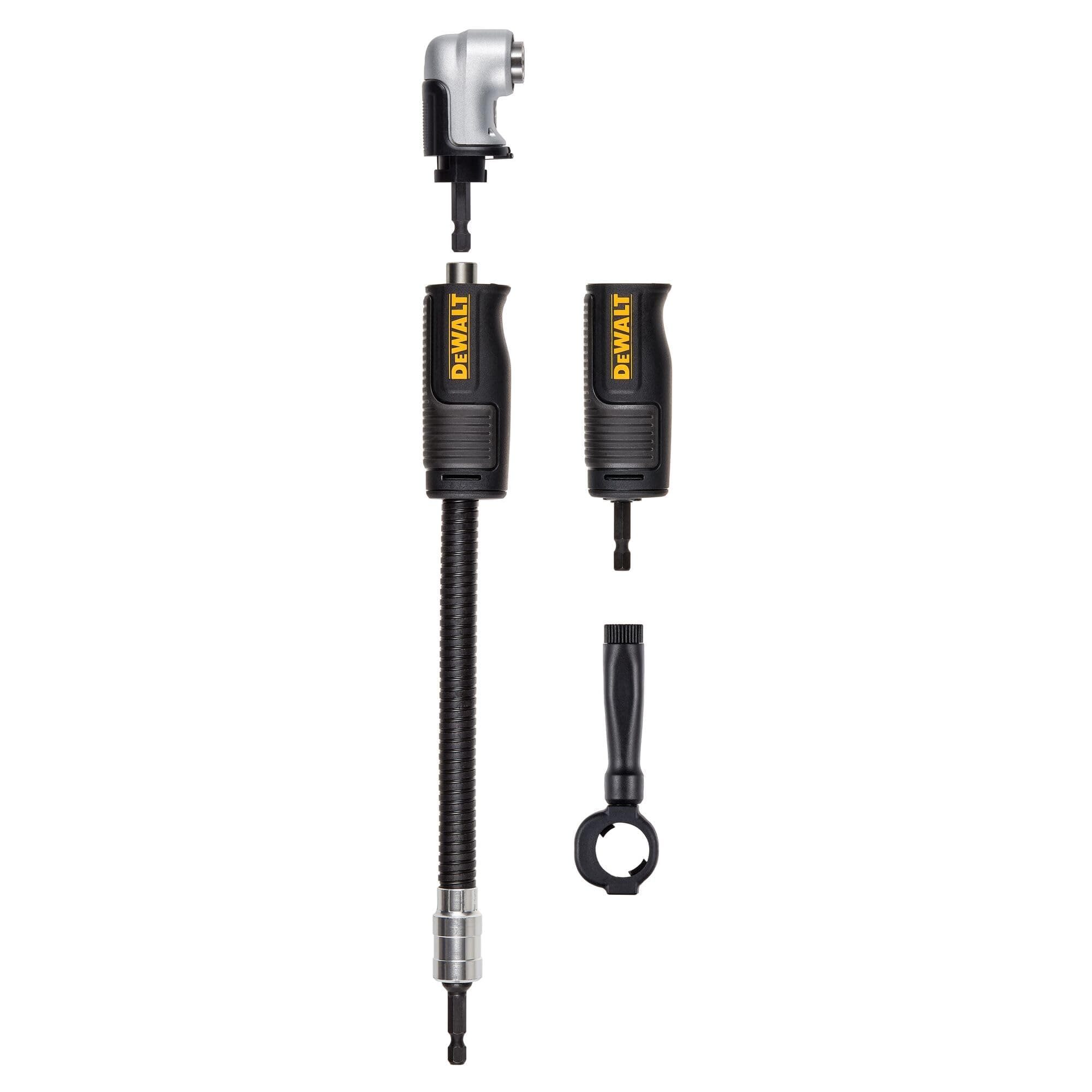 Right Angle Drill Adaptor, Flextorq, 4-In-1 System, Compact, Straight Flexible Shaft, 12-Inch (Dwamrasetft)