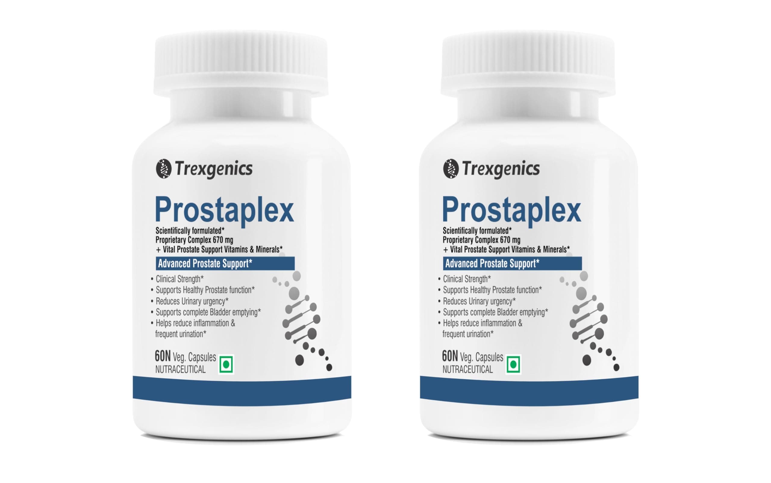 Trexgenics PROSTAPLEX Advanced Prostate Health function support formula (60 Veg capsules) Pack of 2