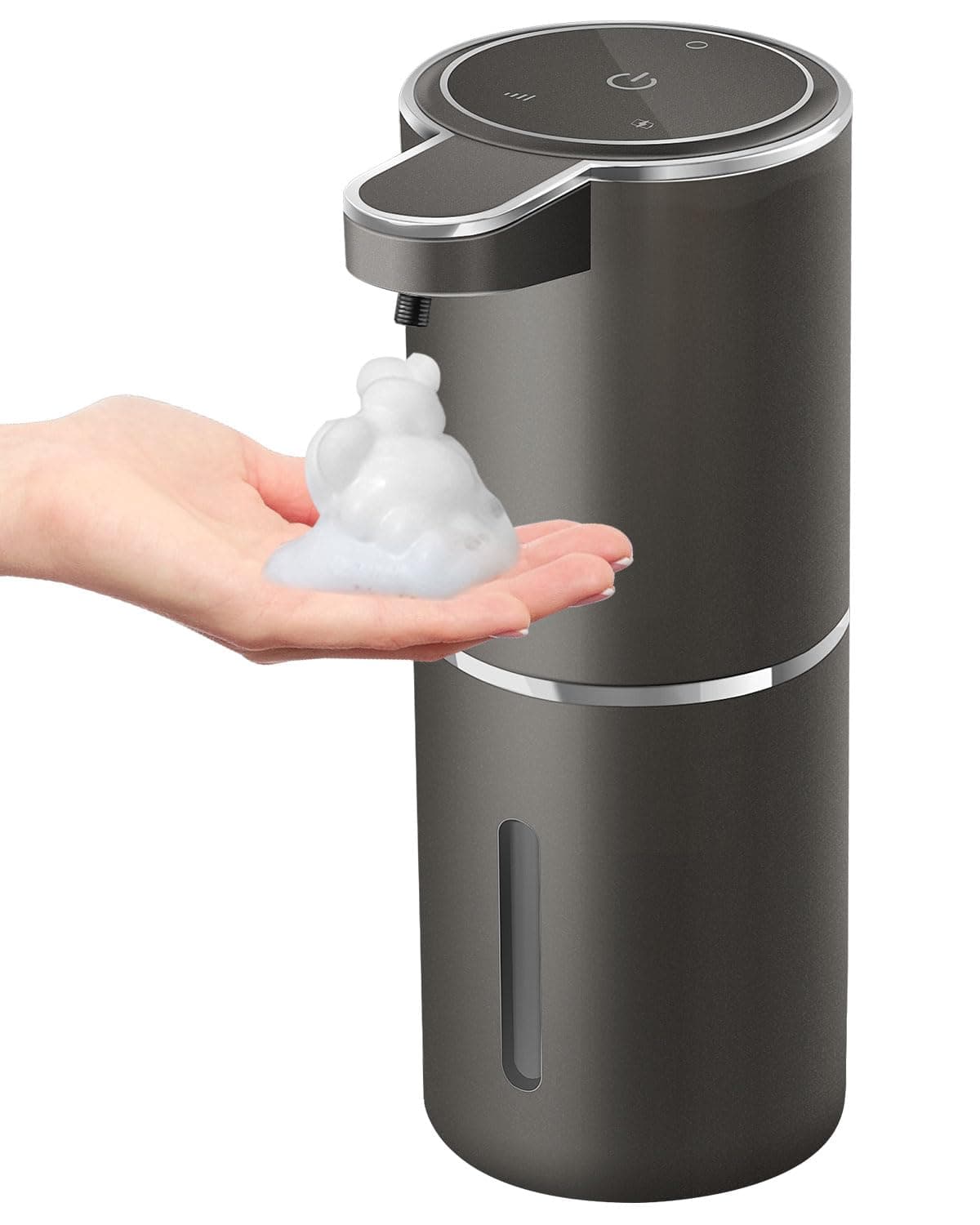 Automatic Foaming Soap Dispenser,4-Level Adjustable Foam, Wall Mount, USB Rechargeable,12.8oz/ 380ml,Touchless Hand & Dish Soap Dispenser for Bathroom, Kitchen,Hotel, Restaurant