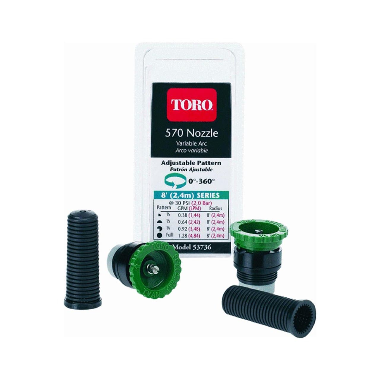 Plastic 8 ft. Adjustable, 0-360 Degrees Sprinkler Nozzle