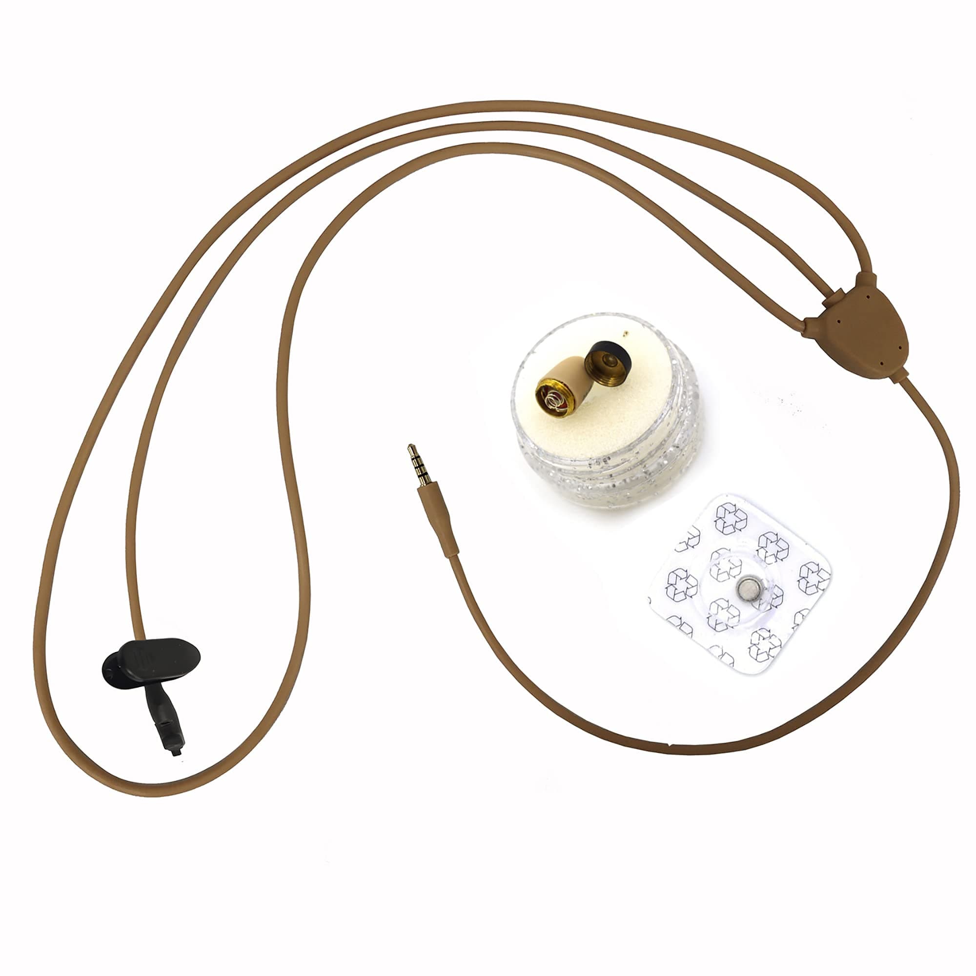 Invisible Wireless Earpiece and Inductive Loop kit for Cell Phone, Radio, Walk talk Transfer Audio Sound to Mini Earpiece for Covert Voice Conversation and Listen Music