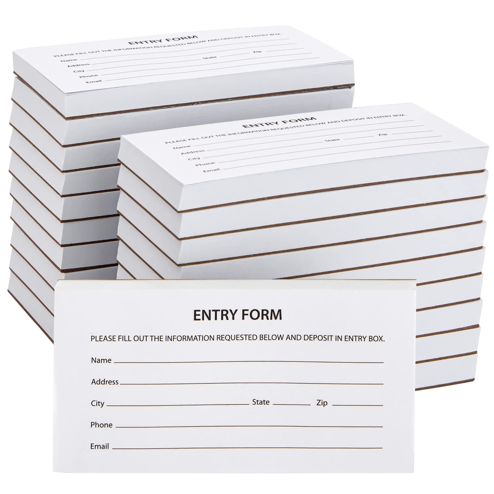 Juvale Entry Forms for Raffle Bulk Set, 100 Sheets Per Raffle Ticket Pad (20 Pk)