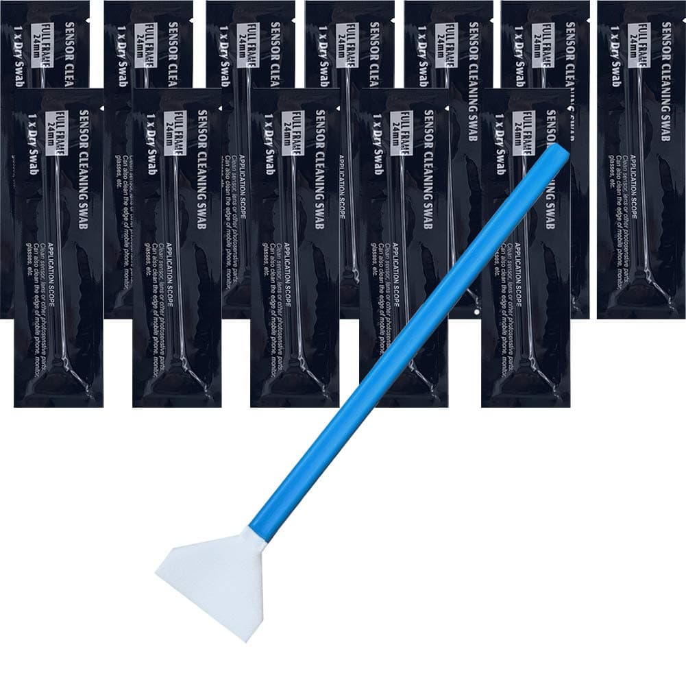 Sensor Cleaning Kit Camera Sensor (Ccd/Cmos) Cleaning Swabs Full Frame 24mm 12pack for DSLR or SLR Digital Camera Cleaning kit