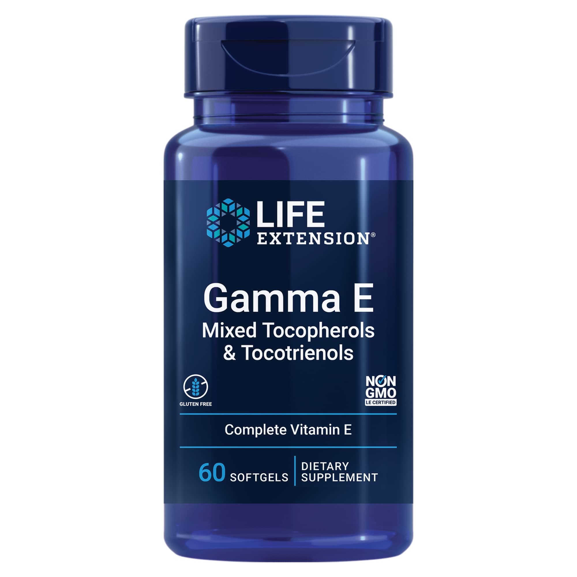 Gamma E Mixed Tocopherols & Tocotrienols – Complete Vitamin E Spectrum, Antioxidant Protection – Non-GMO, Gluten-Free – 60 Softgels