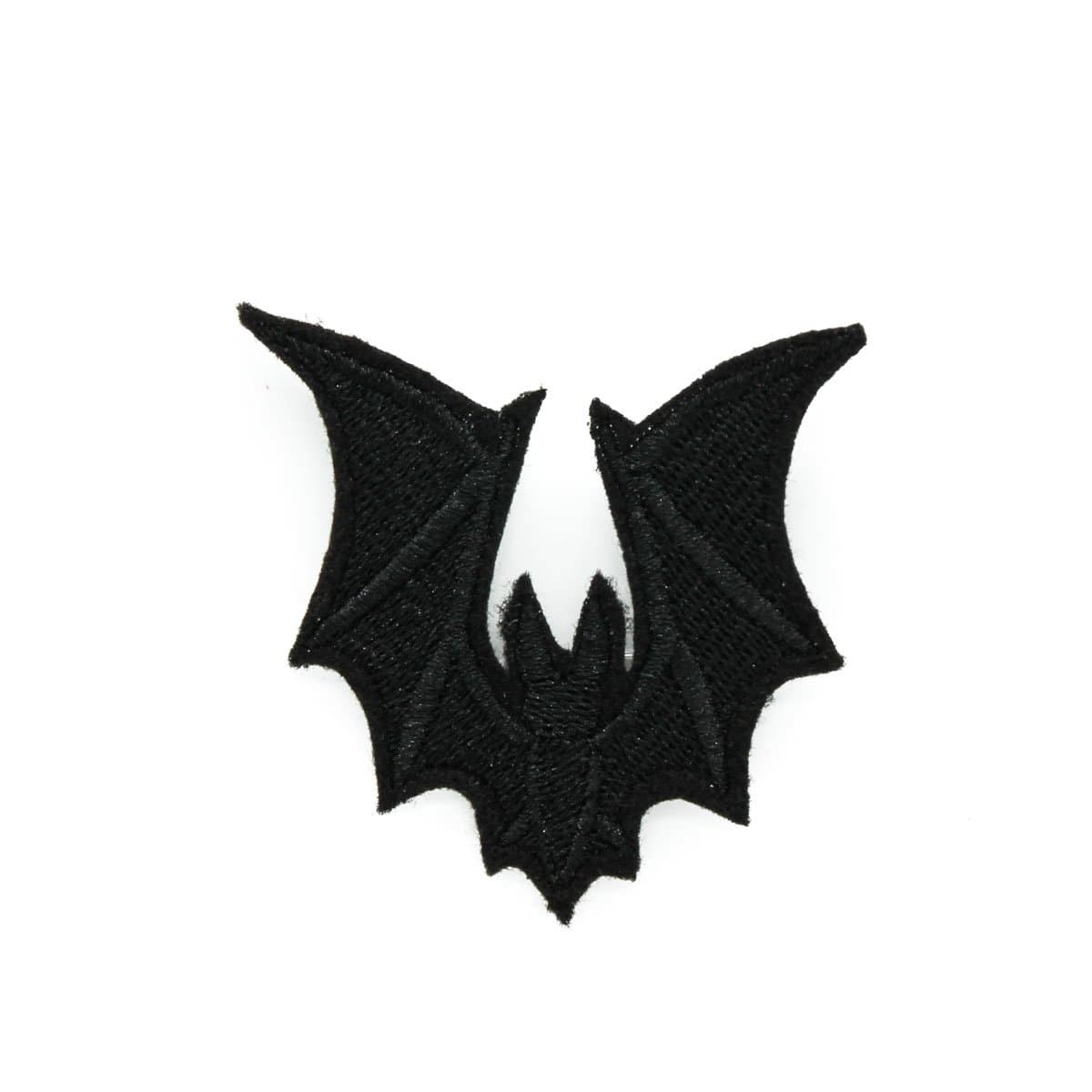Small Vampire Bat Embroidered Iron On Patch
