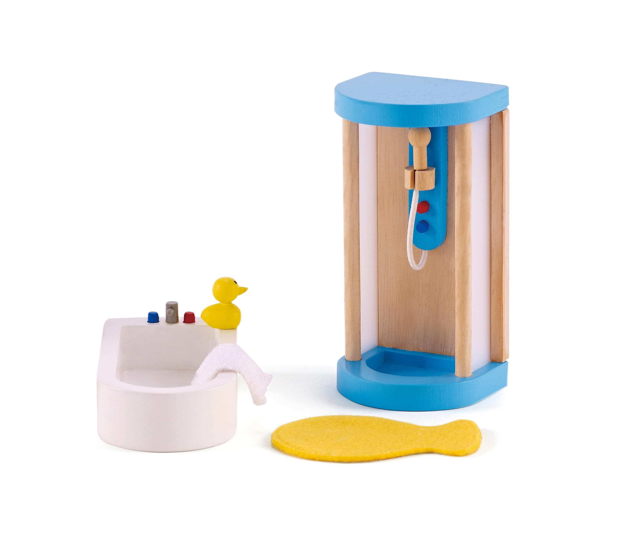 Hape Bathroom | Wooden Toy Bathroom Set | Dolls House Accessories | For 3 Years +