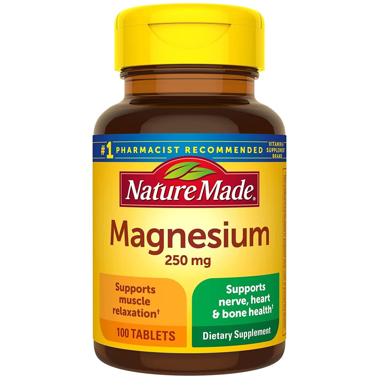 Magnesium, 250 mg, Tablets, 100 ct