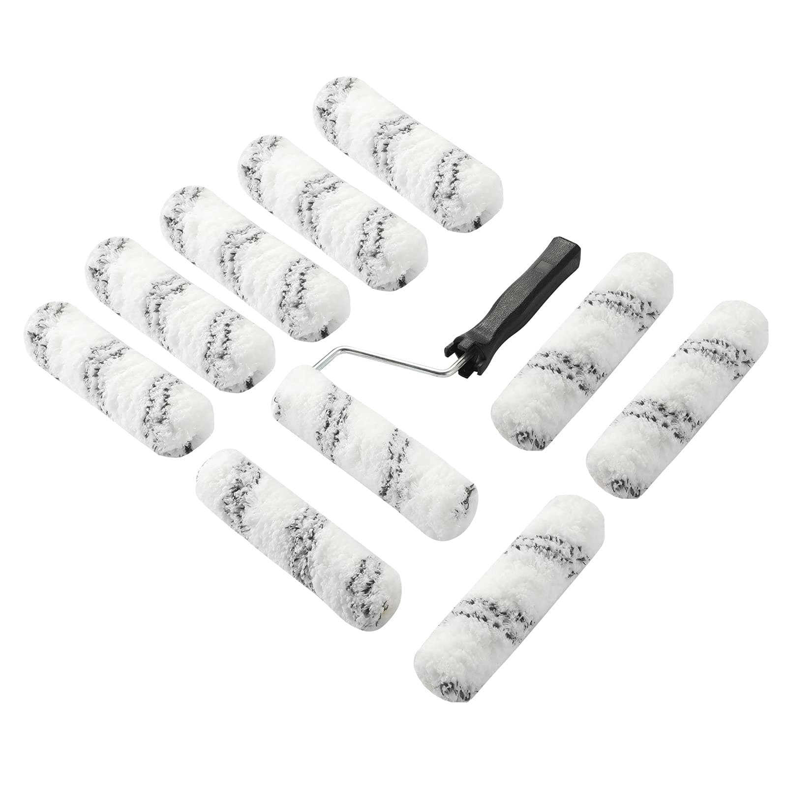 Paint Roller 6 Inch 3/4 in Roller Naps,High-Density Microfiber Mini Roller with Frame,11 Piece Small Paint Roller Tool Kit for Oil and Water Based Paints, House Painting Supplies & DIY Craft Use