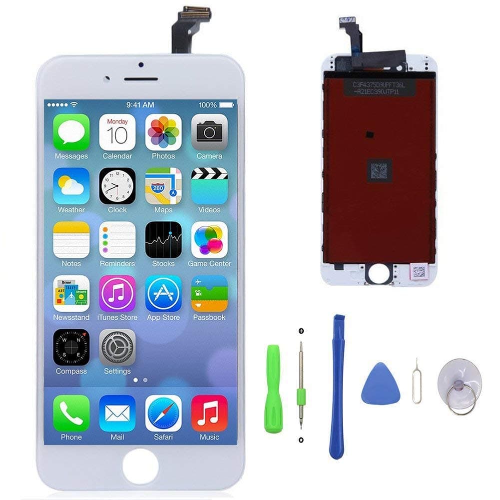 Screen Replacement for iPhone 6 LCD Touch Digitizer Display for iPhone 6 LCD Screen Replacement Full Set with Repair Tools Kit - White