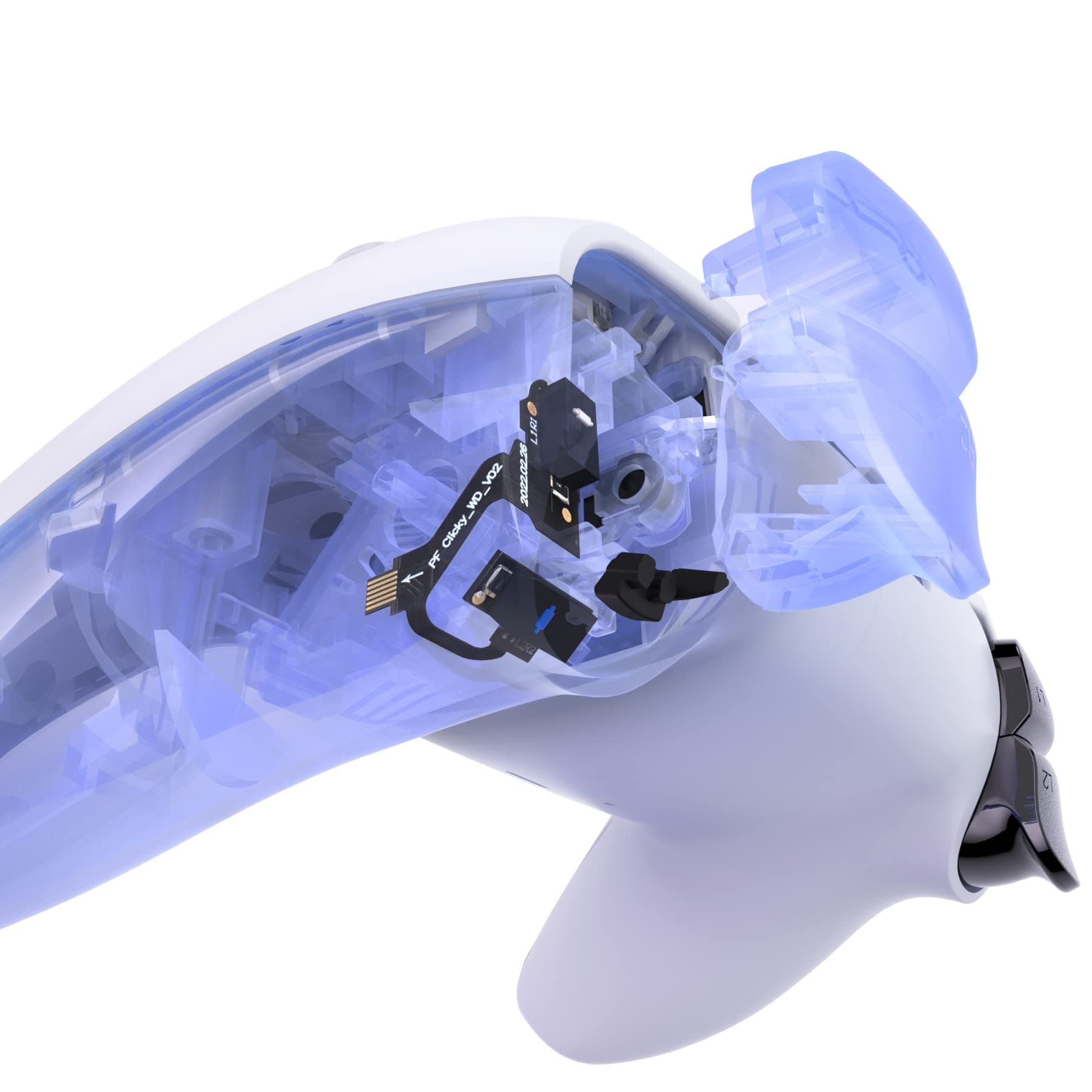 eXtremeRate Micro Switch - Light Version Clicky Hair Trigger Kit for PS5 Controller BDM-010 BDM-020 Shoulder Buttons, Ergonomic Micro Switch Bumper Trigger Buttons Mouse Click for PS5 Controller