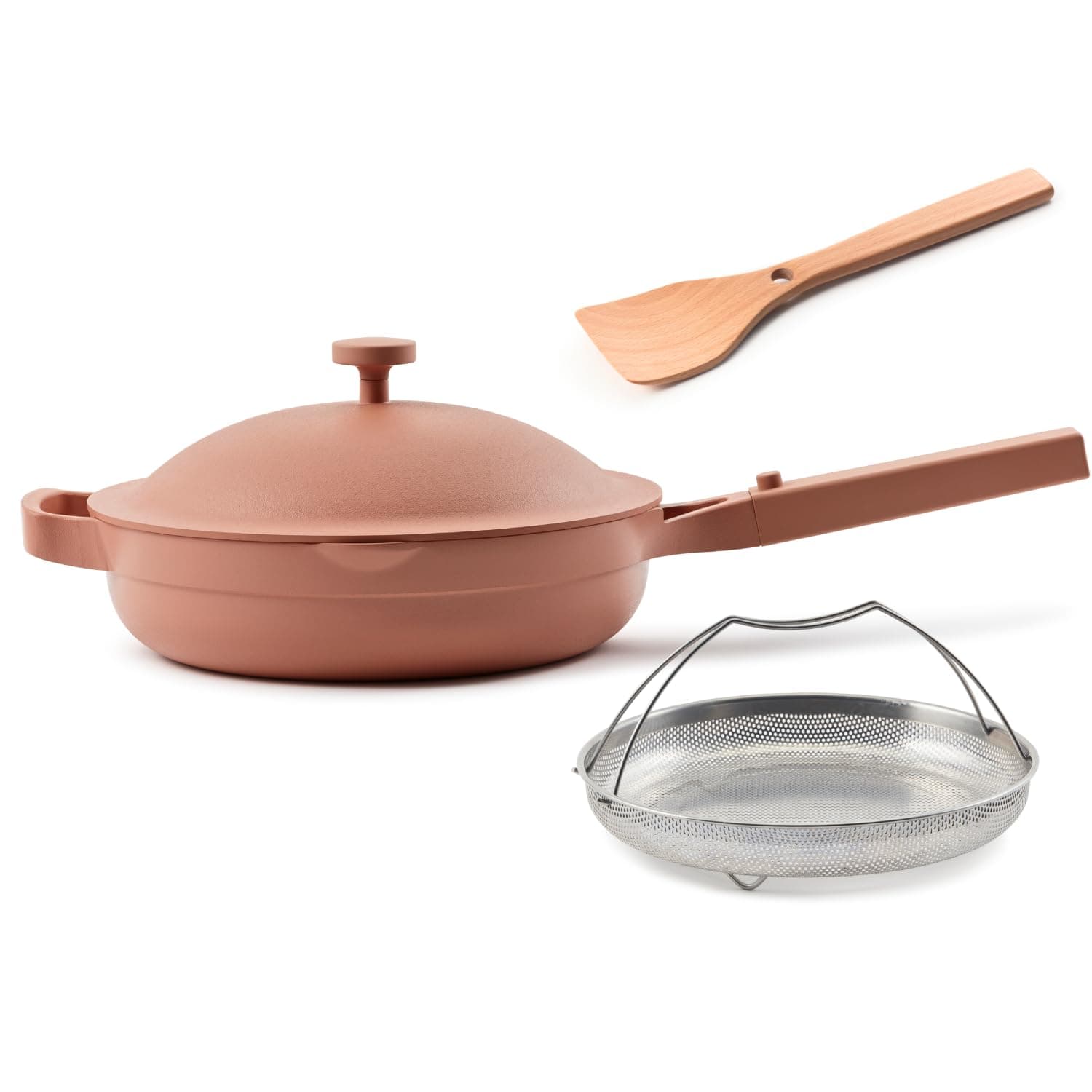 Always Pan 2.0 | 10.5" Ceramic Pan with Modular Lid, Steamer Basket & Spatula | Patented 10-in-1 Nonstick, Non-Toxic Cookware Made Without PFAS | Induction & Oven-Safe up to 450°F | Spice