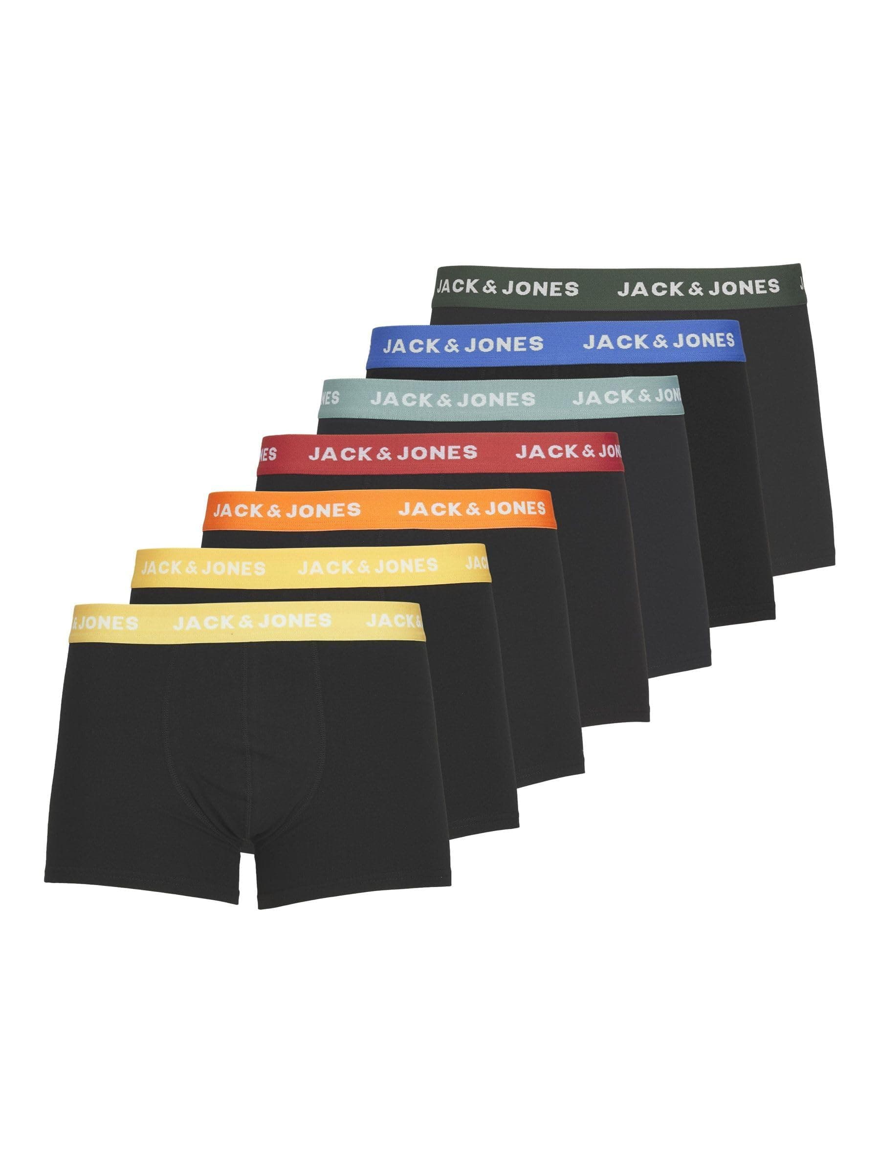 JACK& JONES 7-Pack Basic Trunks Boxers Short Underwear Logo Print JACVITO Fashion