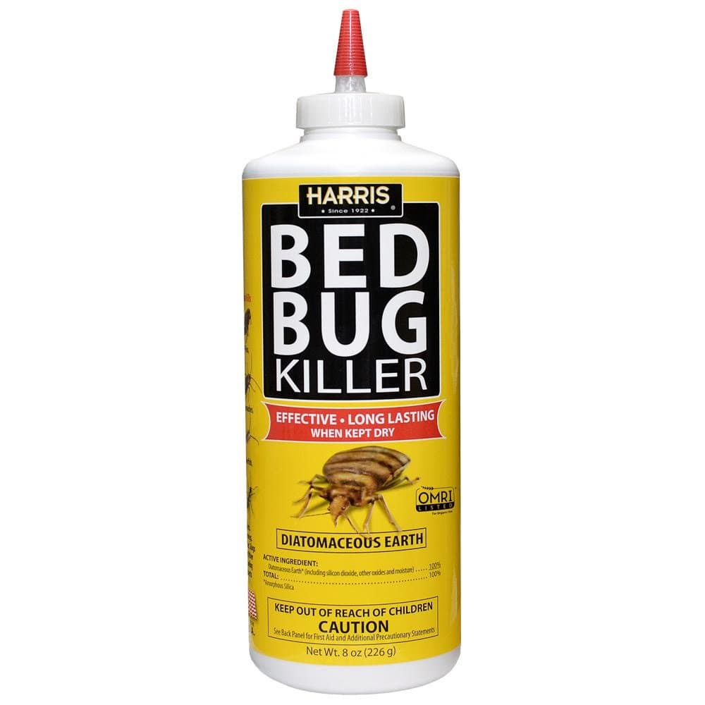 HDE-8 Bed Bug Powder Diatomaceous Earth, 8oz, Yellow
